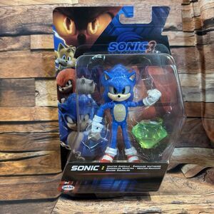 Sonic 3 Hedgehog Action Figure With Master Emerald 5"  Jakks Pacific 2025 Toy